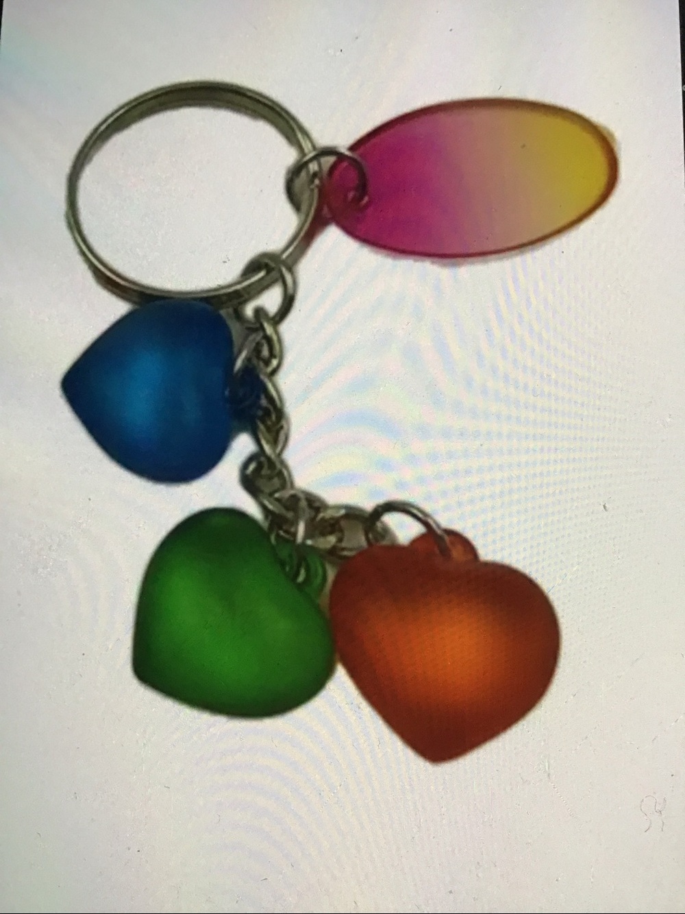 Keychain Multicolor Heart Key Holder